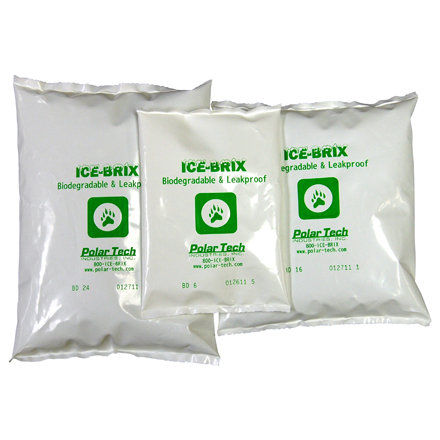 6 <span class='fraction'>1/4</span> x 4 x 3/4" - 8 oz. Ice-Brix<span class='rtm'>®</span> Biodegradable Packs