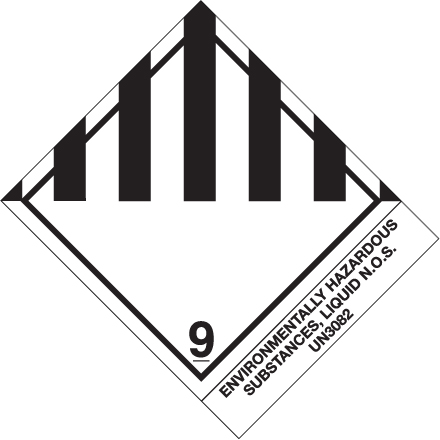 4 x 4 <span class='fraction'>3/4</span>" - "Env Haz Sub, Liquid" Labels