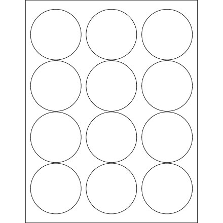 2 <span class='fraction'>1/2</span>" White Circle Laser Labels