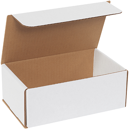 8 x 5 x 3" White Corrugated Mailers