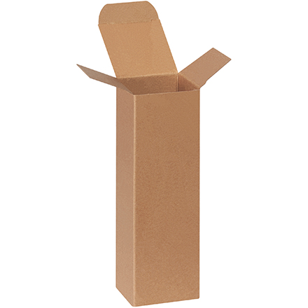 2 <span class='fraction'>1/2</span> x 2 <span class='fraction'>1/2</span> x 8" Kraft Reverse Tuck Folding Cartons